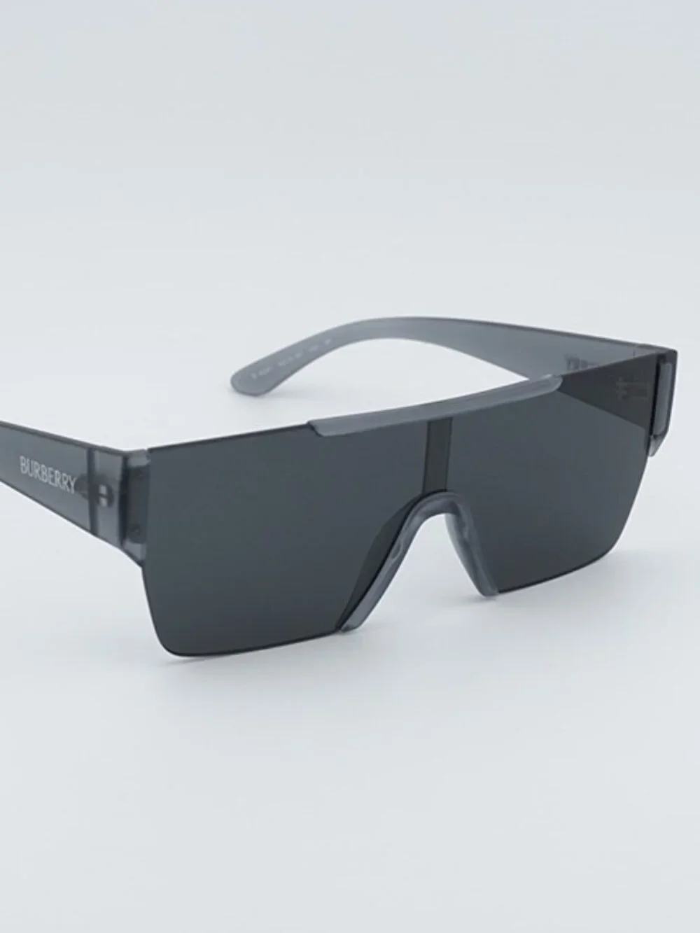Burberry BE4291 421387 Sunglasses Grey Shield Frame, Grey Lenses